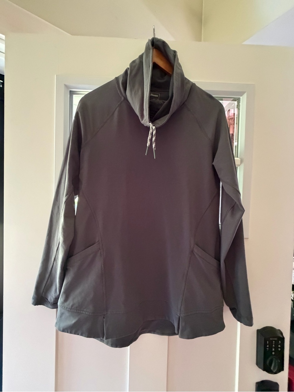 LLBean Gray Funnel Neck Pullover Tunic